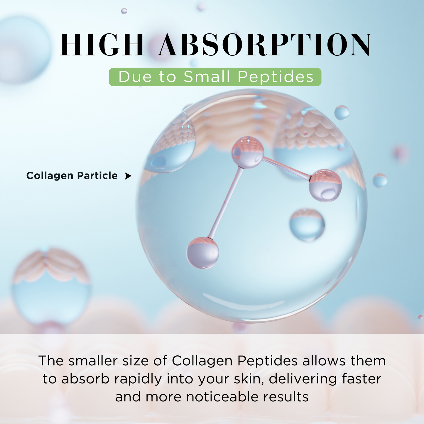 Green Apple Flavored Liposomal Marine Collagen with Hyaluronic Acid & Vitamin C | 4000mg per Serving | 240g (30 Servings)