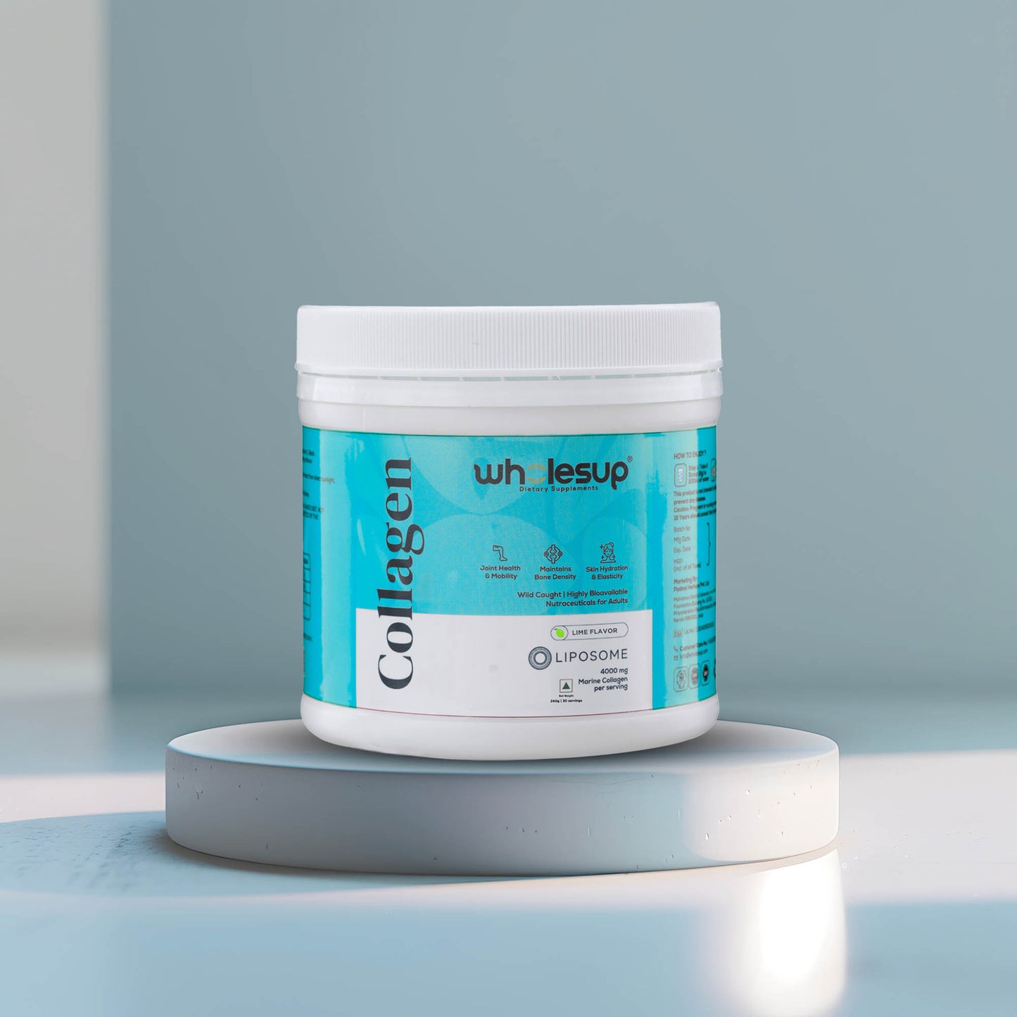 Lime Flavored Liposomal Marine Collagen with Hyaluronic Acid & Vitamin C | 4000mg per Serving | 240g (30 Servings)