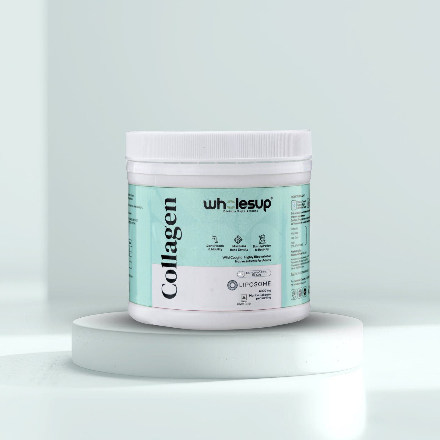 Unflavored Liposomal Marine Collagen with Hyaluronic Acid & Vitamin C | 4000mg per Serving | 240g (30 Servings)