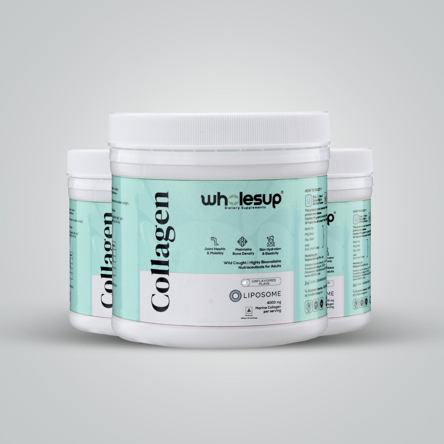 Unflavored Liposomal Marine Collagen with Hyaluronic Acid & Vitamin C | 4000mg per Serving | 240g (30 Servings)